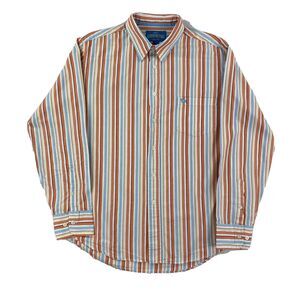 Aeropostale Slim Fit Shirt Men's Large Multicolor Striped Button Down Vintage